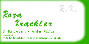 roza krachler business card